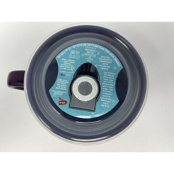 New Disney Nightmare Before Christmas Soup Mug 24 Oz Ceramic w/Lid Purple - Picture 2 of 4